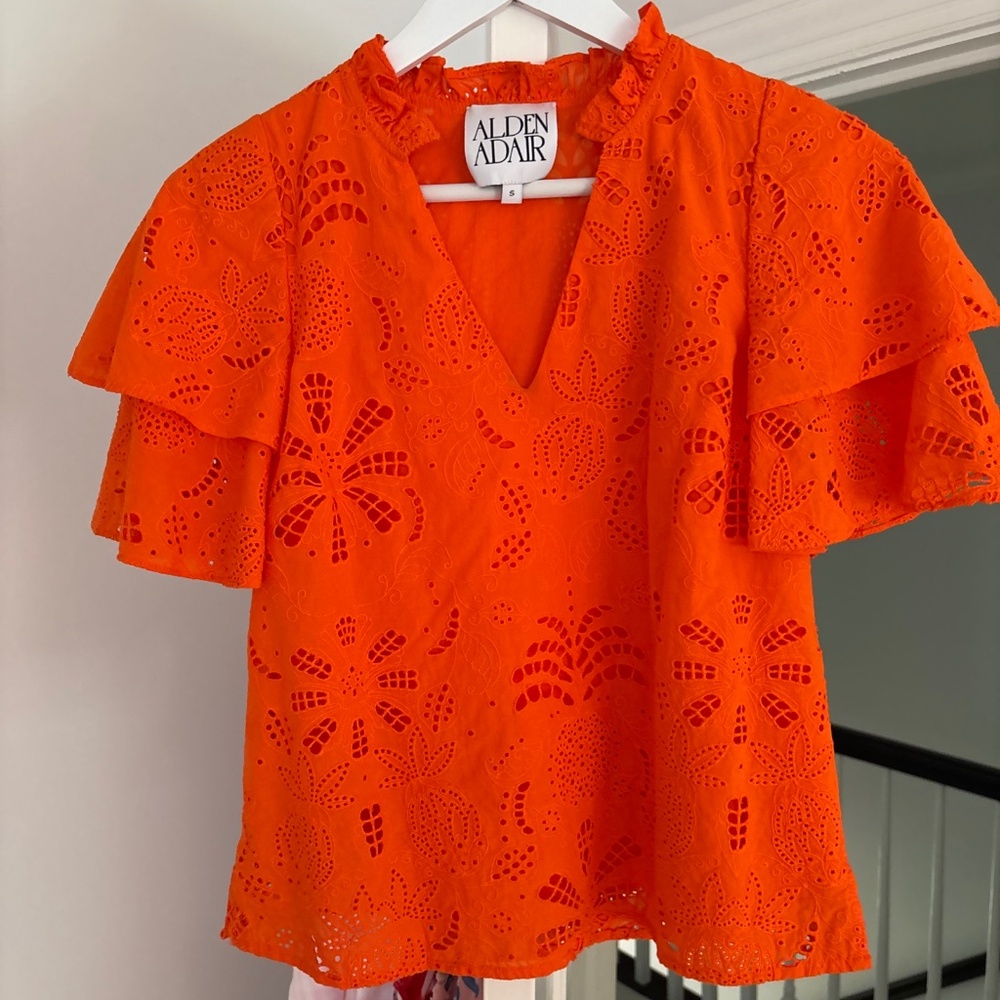 Alden Adair Eyelet Orange pant / top set